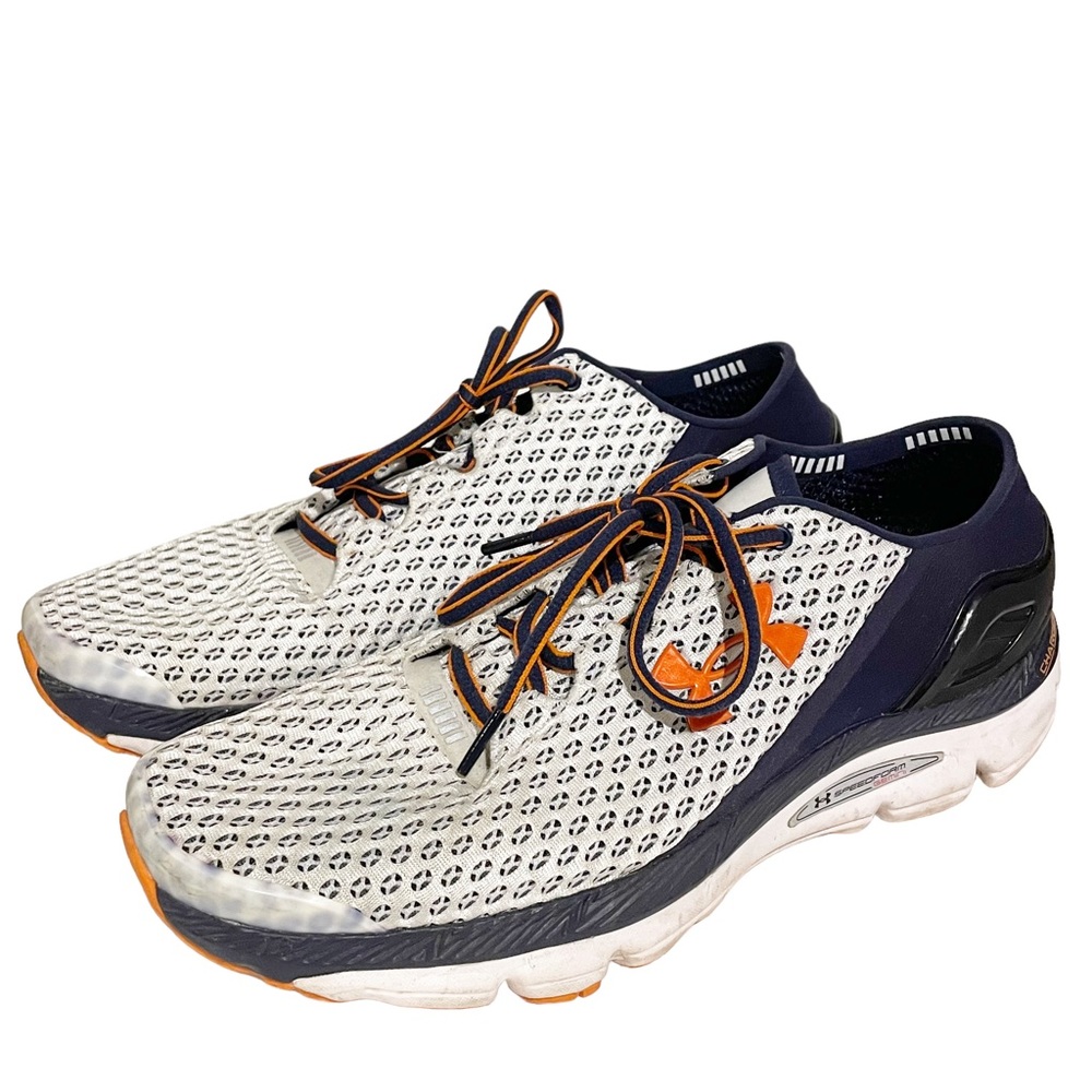 Under Armour Womens Size 12 Navy Grey Speedfoam Low Top‎ Sneaker Athletic
